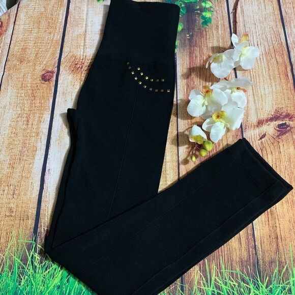 AURA BOREALIS WOMEN TUMMY CONTROL BLACK LEGGING - Picture 1 of 3